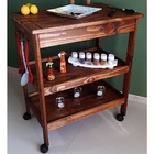 Carrinho De Churrasco Mesa Gourmet Churrasqueira W02 Madeira