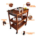 Carrinho De Churrasco Mesa Gourmet Churrasqueira W02 Madeira