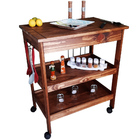 Carrinho De Churrasco Mesa Gourmet Churrasqueira W02 Madeira