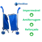 Carrinho De Compra Feira Multiuso Dobravel Impermeavel 30 Kg
