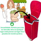 Carrinho De Compra Feira Multiuso Dobravel Impermeavel 30 Kg
