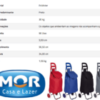 Carrinho De Compras Feira Reforçado Grande Dobrável Multi Cz