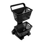 Carrinho De Compras Preto Com Cestos D-500 12kg Removíveis Pr