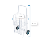 Carrinho De Feira E Compras Reforçado Suporta 25kg Dobrável R