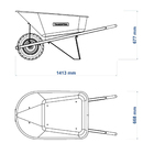 Carrinho de Mão 110L até 120kg Caçamba Plástica Extra Funda Tramontina