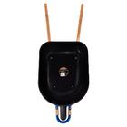 Carrinho De Mao Braco De Madeira Cacamba Rasa Plastica Preta