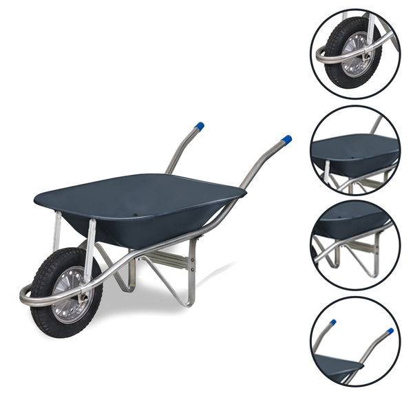 Carrinho De Mão Construtor Até 90kg Chapa26 60 Litros Metalosa