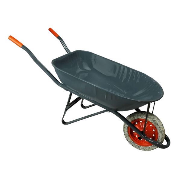 Carrinho De Mão Em Aço Carbono Pneu Maciço Chapa 26mm 45l