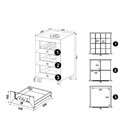 Carrinho de Maquiagem com Rodízio PE2013 Tecno Mobili Branco