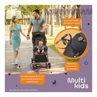 Carrinho De Passeio P/ Bebê Flick Até 15kgs Preto Multikids