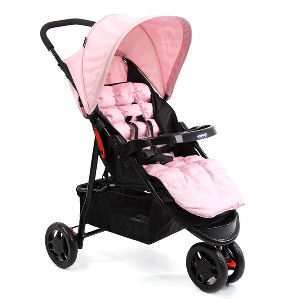 Carrinho De Passeio Para Bebê Delta Até 15kgs Rosa Voyage