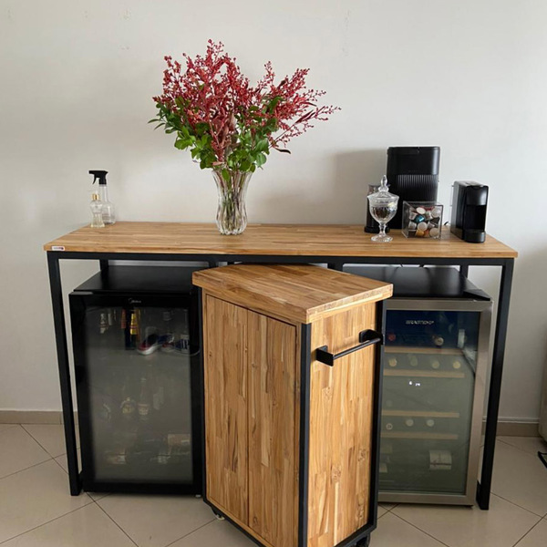 Carrinho De Serviços 50x35x90cm Preto Teca - Cs503590ptotec