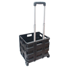 Carrinho Dobrável Plástico Preto 25L 37x33x38cm Gavix