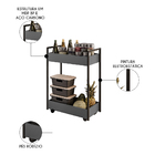 Carrinho Gourmet De Apoio Industrial 2 Prateleiras Sara Z34 G