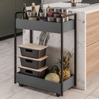 Carrinho Gourmet De Apoio Industrial 2 Prateleiras Sara Z34 G