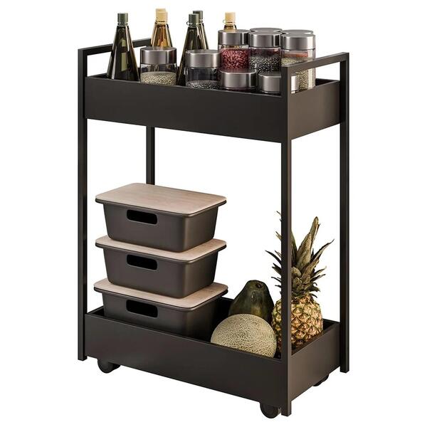 Carrinho Gourmet De Apoio Industrial 2 Prateleiras Sara Z34 P