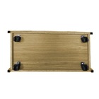 Carrinho Gourmet Freijó Base Industrial Dourada - Vallisa Dec