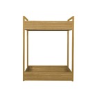 Carrinho Gourmet Freijó Base Industrial Dourada - Vallisa Dec