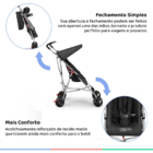 Carrinho Guarda-chuva Pocket 6m-15kgs Preto Multikids Baby Bb