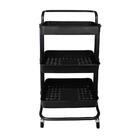 Carrinho Multiuso 3 Prateleiras Preto