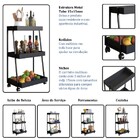 Carrinho Multiuso Albi Preto