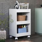 Carrinho Multiuso Banheiro 3 Prateleiras Com Rodízios Flex Ej