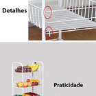 Carrinho Multiuso Cozinha Fruteira 3 Cestos C/ Rodas