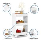 Carrinho Multiuso Fruteira 3 Prateleiras Com Rodízios Flex Ej