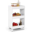 Carrinho Multiuso Organizador 3 Prateleiras Com Rodízios Flex