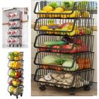 Carrinho Multiuso Organizador 5 Prateleiras Fruteira Escritor