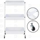 Carrinho Multiuso Organizador Dobrável Com 3 Prateleiras - Br