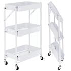 Carrinho Multiuso Organizador Dobrável Com 3 Prateleiras - Br