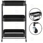 Carrinho Multiuso Organizador Dobrável Com 3 Prateleiras - Pr