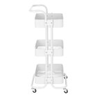 Carrinho Organizador Berlim Cozinha Escritório Quarto 3 Prate