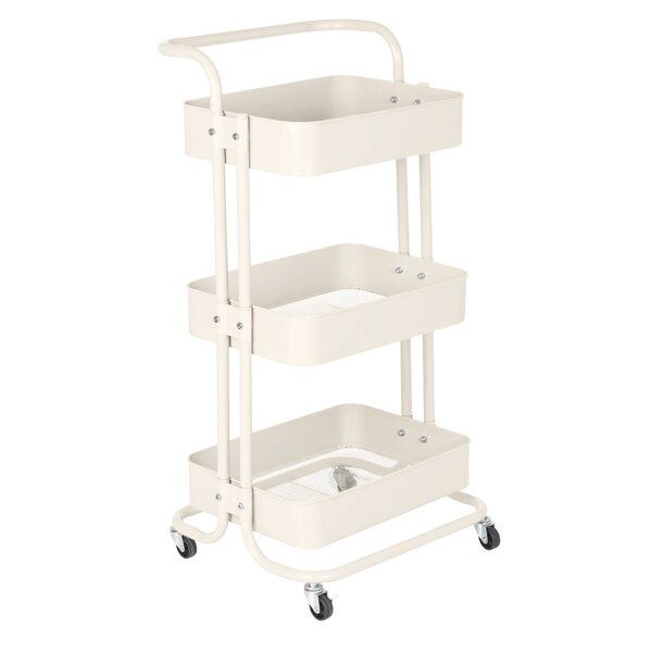 Carrinho Organizador Berlim Cozinha Escritório Quarto 3 Prate