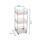 Carrinho Organizador Com Rodízios 3 Prateleiras Grid Terracota