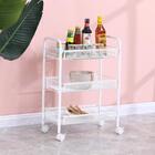 Carrinho Organizador Multiuso 3 Cestos Fruteira Porta Cosmeti