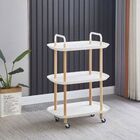 Carrinho Organizador Multiuso 3 Prateleiras Rodinhas