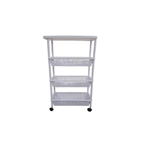 Carrinho Organizadora 4 Prateleiras Multiuso Quarto Sala Brin