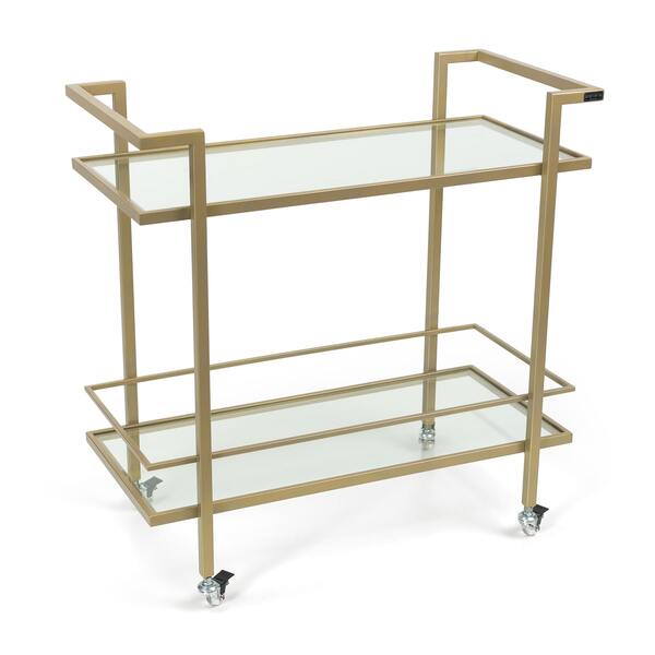 Carrinho Para Bebidas Alça Dupla Estilo Industrial Com Pratel