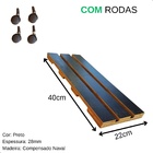 Carrinho Para Vaso De Plantas De Madeira Vários Tamanhos Pret