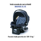 Carrinho Passeio C/bebê Conforto Comfy Cruiser  Preto Graco