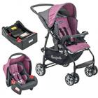 Carrinho Passeio De Bebê Com Bebê Conforto Rio K Geo Rosa + B