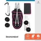 Carrinho Passeio Pet para Cães e Gatos Happy Preto e Rosa