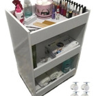 Carrinho Pedicure Branco Com 4 Rodinhas