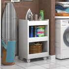 Carrinho Pedicure Branco Com 4 Rodinhas