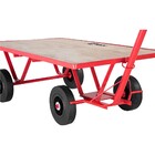 Carrinho Plataforma 250Kg 4 Rodas Maciças Compensado Aço Carb