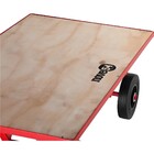 Carrinho Plataforma 250Kg 4 Rodas Maciças Compensado Aço Carb