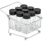 Carrinho Porta Temperos De Vidro Com 9 Potes - Passerini