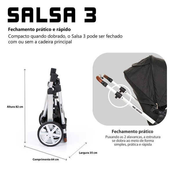 Carrinho Salsa 3 Piano - Abc Design | Leroy Merlin